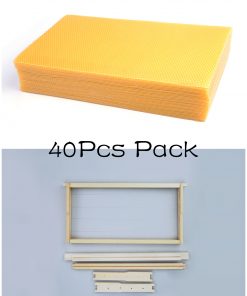40Pcs Wax Foundation Sheet & 40Pcs Full Depth Frame
