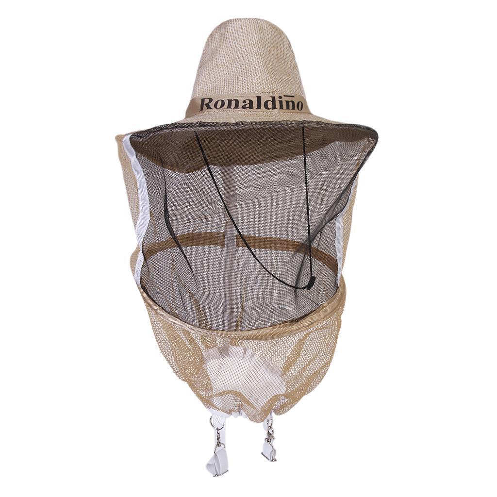 Beekeeping Beekeeper Cowboy Hat Mosquito Bee Insect Net Veil Face Protector AU 